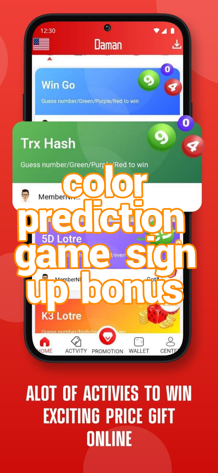 color prediction game sign up bonus Screenshots